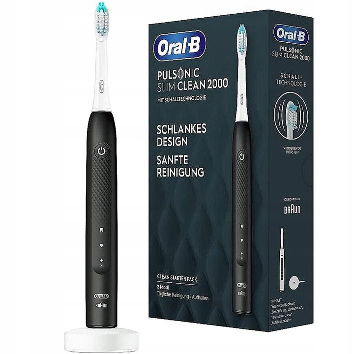 Elektromos fogkefe, Oral-B Pulsonic Slim Clean 2000, fekete