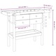 Работна маса с чекмеджета и менгемета vidaXL, 124x52x83 см, акация масив, 21.4 Kg