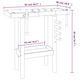 VidaXL работна маса с менгеме, 92x48x83 см, акациево дърво масив, 10,8 кг