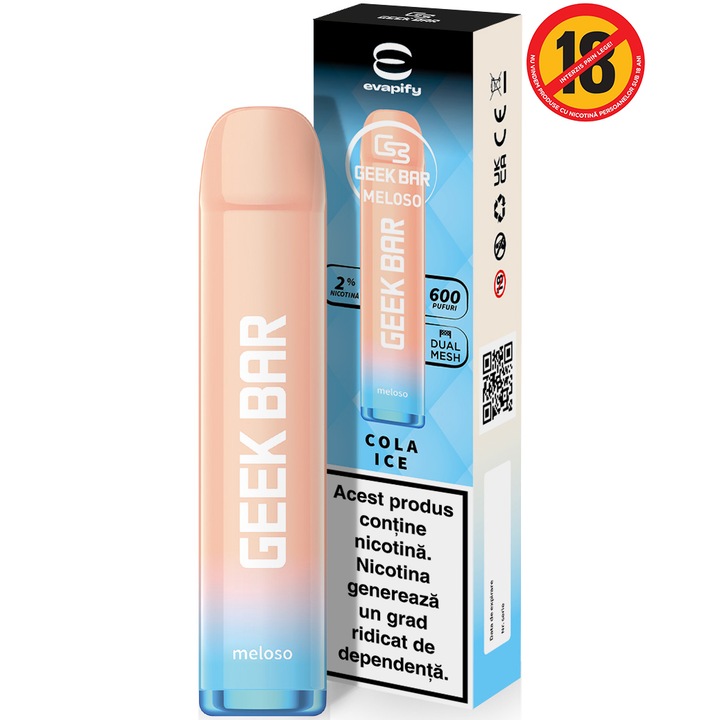 Tigara electronica GEEK BAR Meloso - Cola - 2% Nicotina