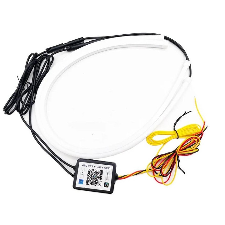 2 puha szilikon csík készlet Daylight led szalaggal dinamikus jellel App többszínű vezérlés 30 cm