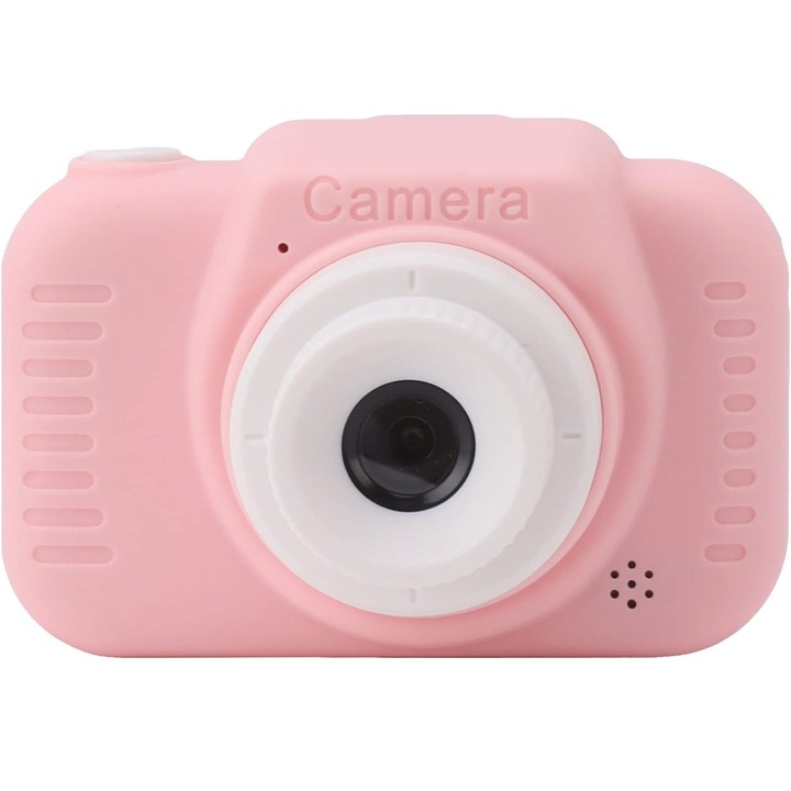 Aparat foto digital copii, Stels, Video, Jocuri, Roz, 3+