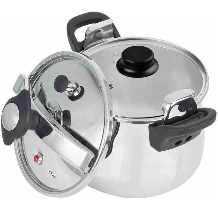 Тенджера под налягане Rosberg R51311A5, 5 L, съвместима с индукция