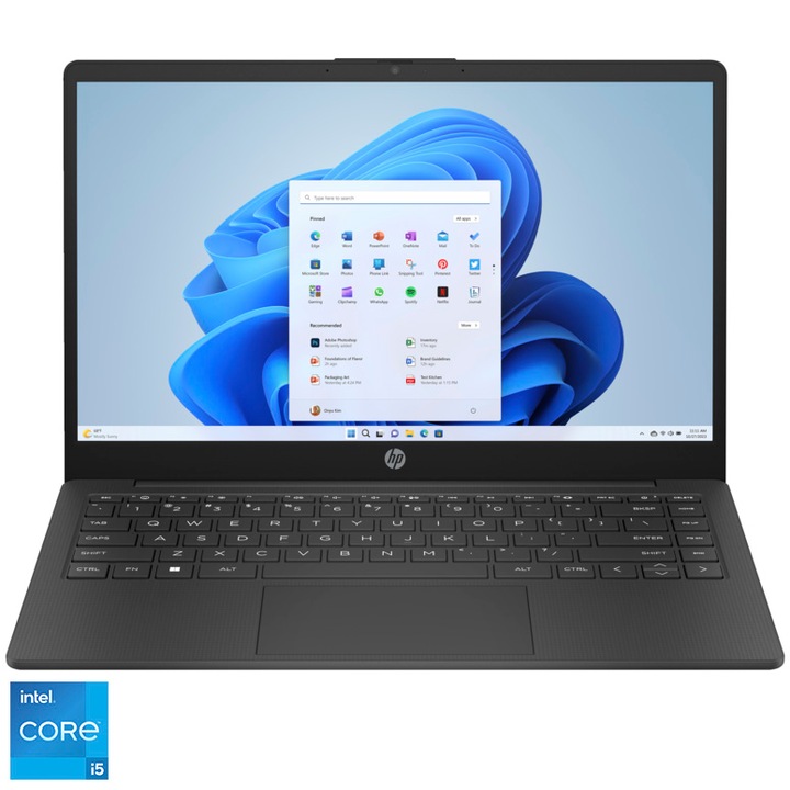 HP 14-ep0012nq 14" FHD laptop, Intel® Core™ i5-1335U, 8GB, 256GB SSD, Intel® Iris® Xe Graphics, Windows 11 Home, Nemzetközi angol billentyűzet, Fekete