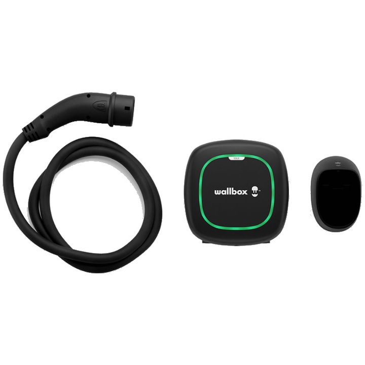 Statie Incarcare Wallbox Pulsar Plus cu cablu TYP2 7M,Trifazica 22KW, 380V, Negru