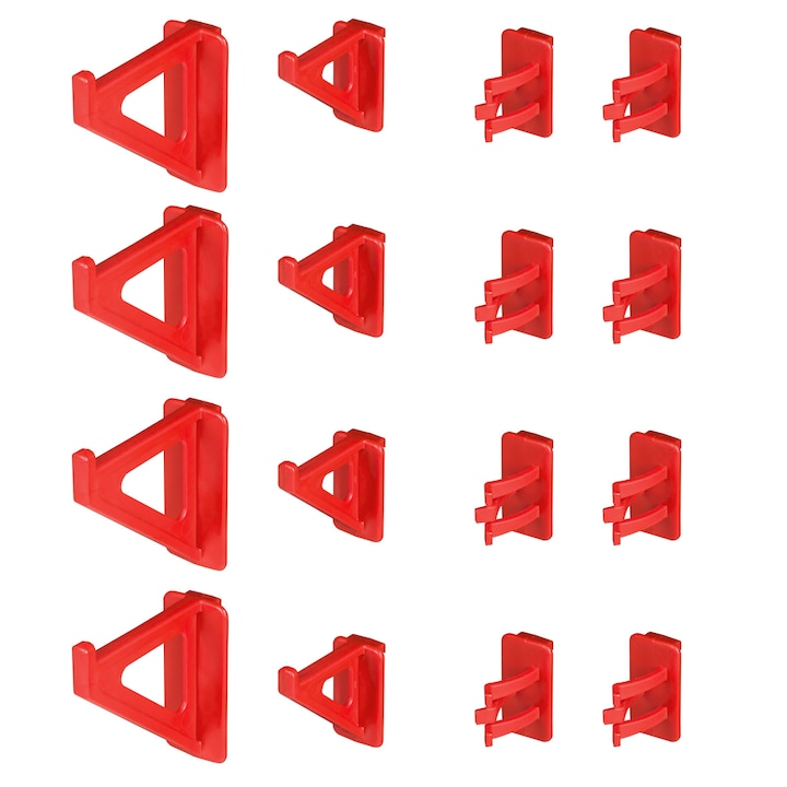 Set 16 suporturi pentru scule, Rosu