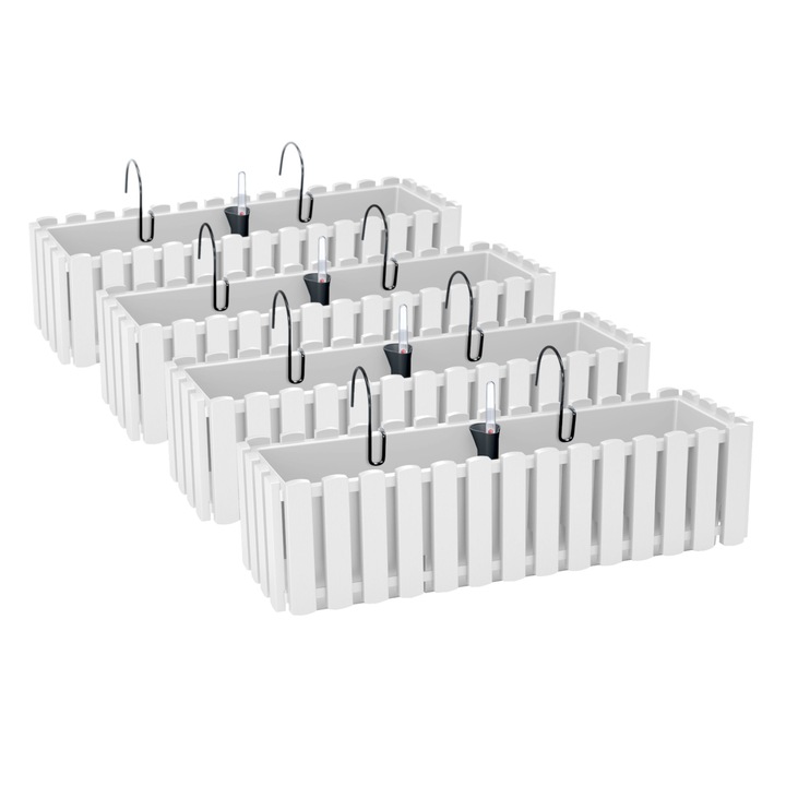 4x Ghiveci DDEF600W Alb