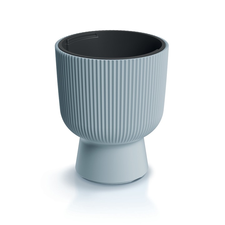 Ghiveci de flori Prosperplast, Albastru Ocean, Vas Decorativ Modern din Plastic Reciclat, Rezistent UV, Ideal Interior & Exterior, pentru Plante Verzi, Flori, Orhidee, Balcon, Gradina, Terasa, Durabil si Elegant, Design Premium eMAG.ro