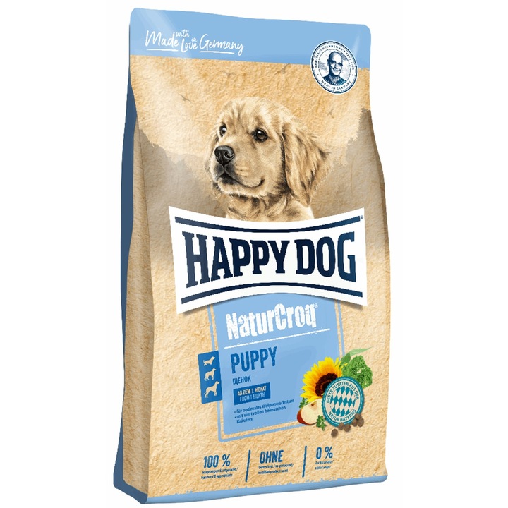 Hrana uscata pentru caini, Happy Dog, Pasare/Legume, 1 kg