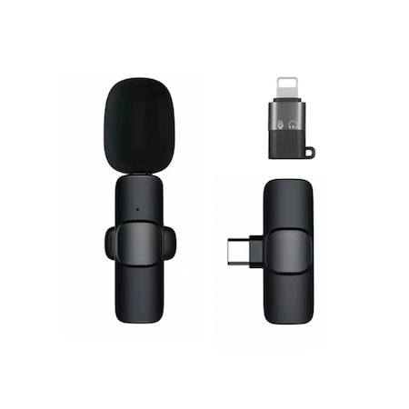 Microfon Lavalier Universal cu Reducere de Zgomot si Compatibilitate Tip-C si Apple, autonomie declarata 8 ore