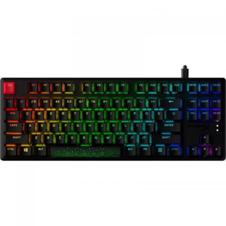 Tastatura mecanica gaming HyperX Alloy Origins Core PBT, RGB, Switch HyperX Blue, Negru