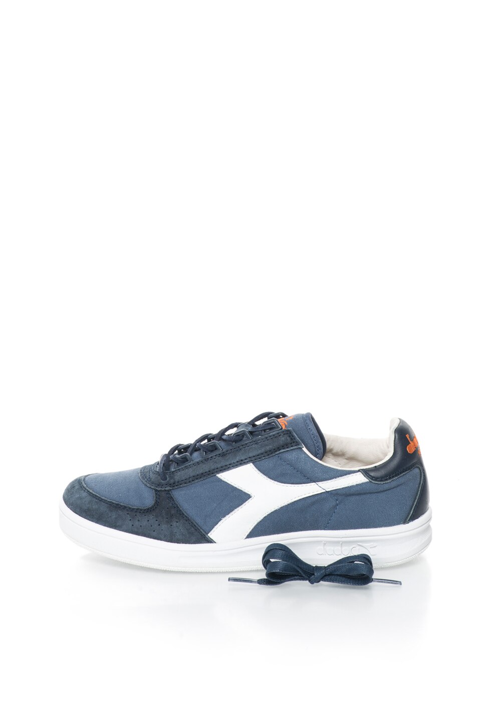 Diadora Heritage, Pantofi sport albastru si alb cu aspect de denim Elite