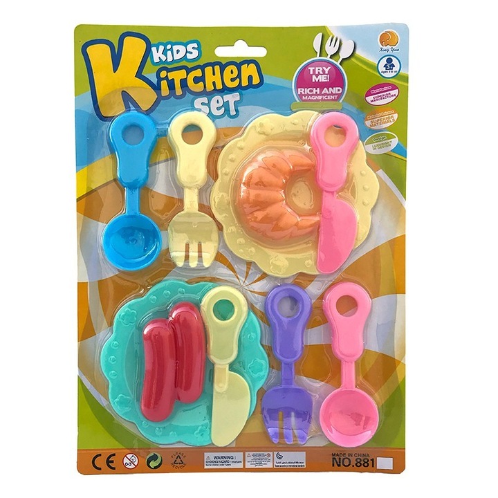 Set cu accesori din plastic, 20x26cm, multicolor