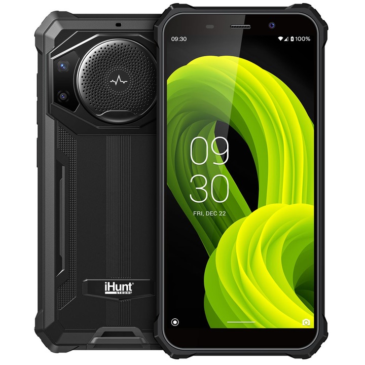 Смартфон iHunt TITAN P11000 PRO, 10600mAh Fast-Charge, 5.45-inch Punch Screen, 60Hz, 4GB + 64GB, Dual Camera 24MP, 4G, Android 13, черен