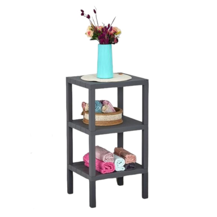 Raft universal, Niovel® RFT etajera cu 3 polite, 72x38x33 cm, Gri