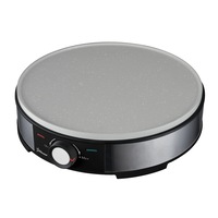 Aparat pentru preparat clatite STARCREST SCM-3212, 1200W, Placa cu invelis ceramic antiaderent, 30 cm, Inox / Negru