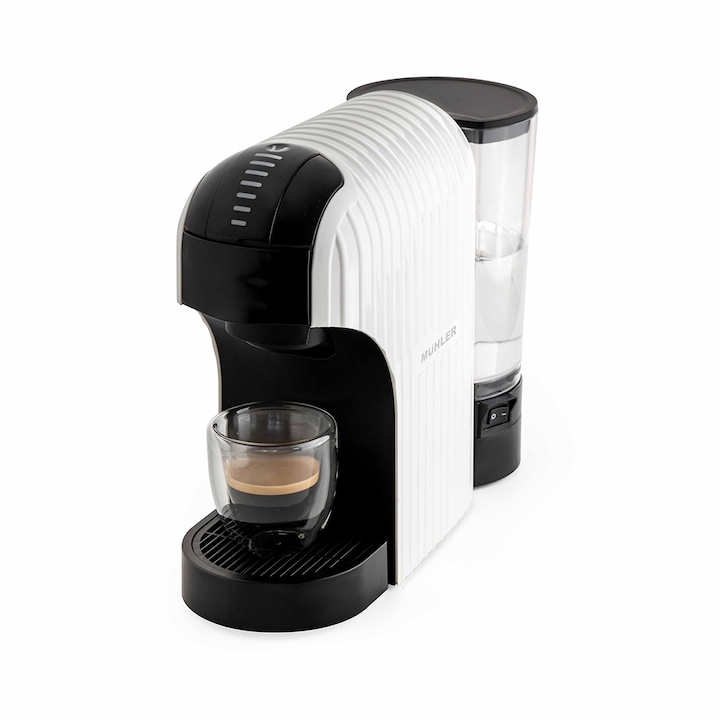 Eszpresszógép 3 az 1-ben Muhler MCM-677, Nespresso, Dolce Gusto és őrölt kávé, fehér