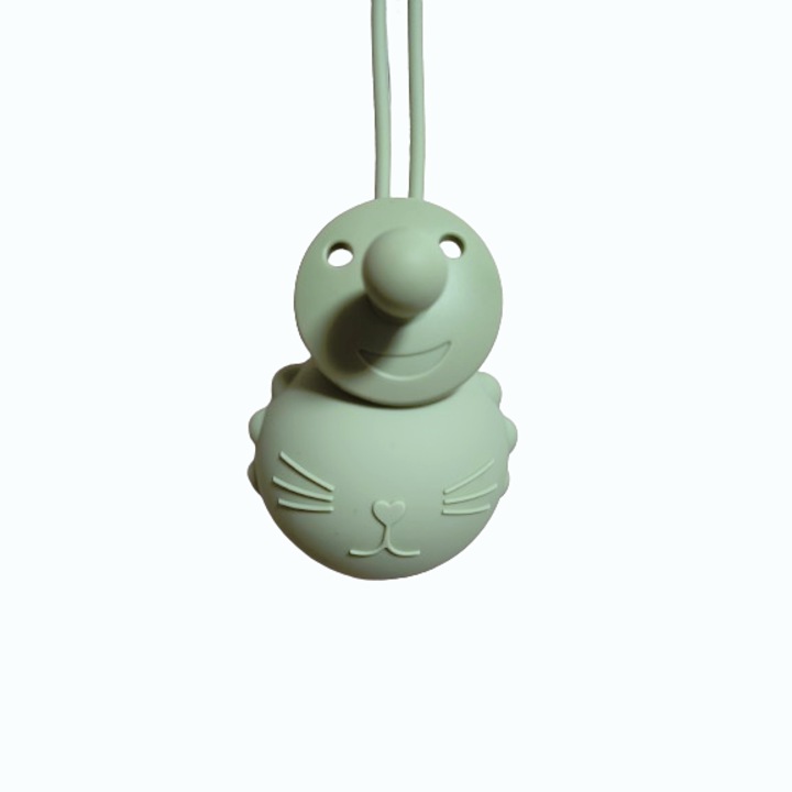 Suzeta pentru dentitie din silicon cu husa de protectie, BConfident®, 100% fara BPA, varsta 0+, Verde