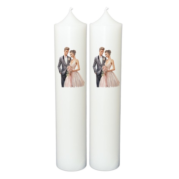 Set 2 Lumanari Nunta Miri H35cmD7cm