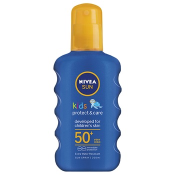 Spray cu protectie solara Nivea Sun Kids Protect & Care SPF 50+, 200 ml Spray cu protectie solara Nivea Sun Kids Protect & Care SPF 50+, 200 ml
