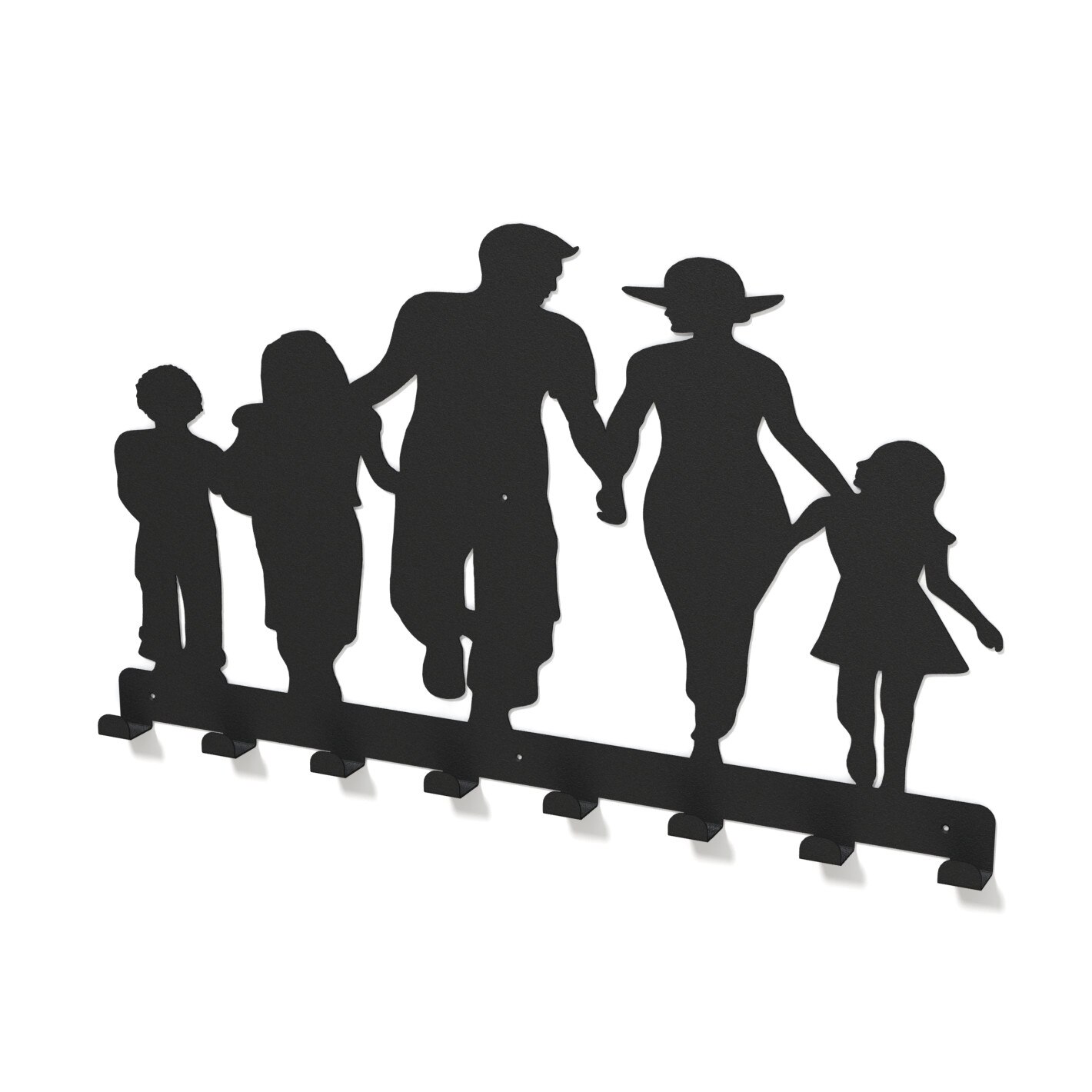 Cuier metalic FAMILIE -model 4005 Negru