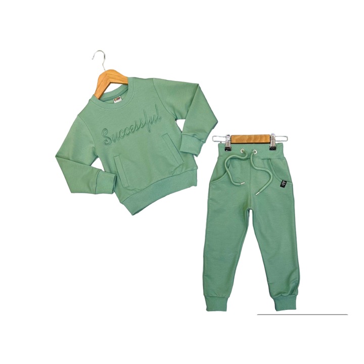 Compleu de trening, Succesful, fete, cu buzunar, Fistic