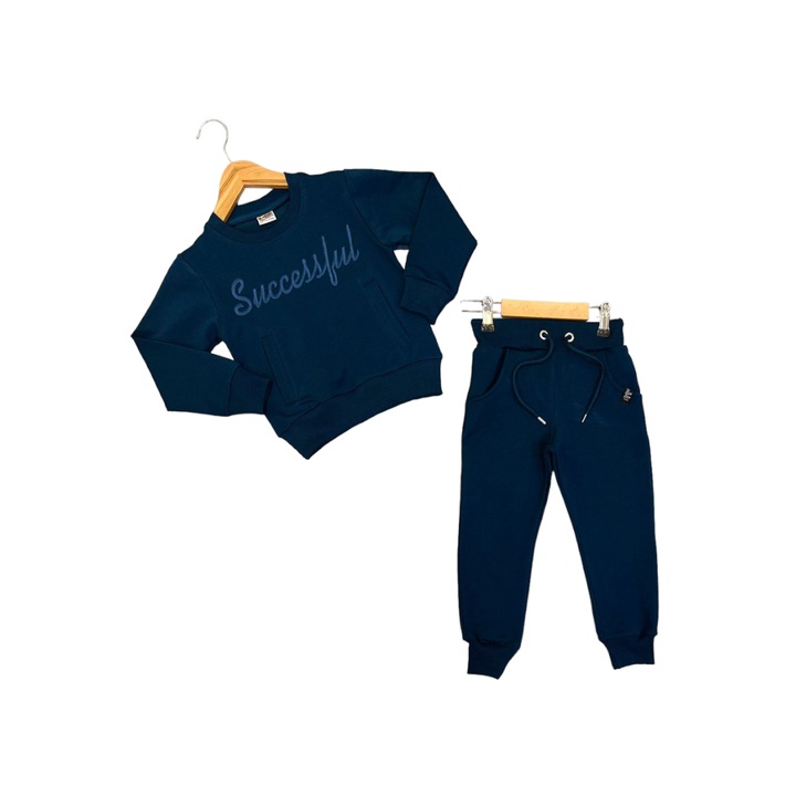 Compleu de trening, Succesful, fete, cu buzunar, Albastru inchis