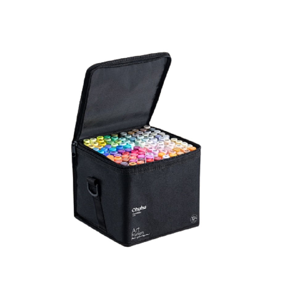 Set 104 Markere Ohuhu Honolulu, Baza Alcool, Varf Dublu Brush