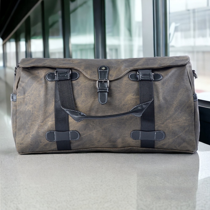 Пътна чанта, за самолет, екологична кожа, Naimeed D5414, Companion, милитари зелена, 50x20x30см