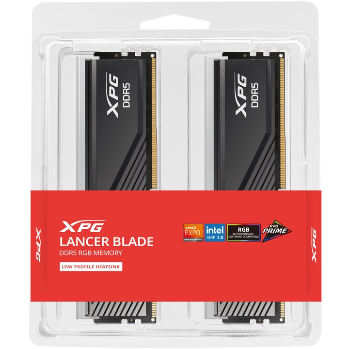 Memorie ADATA XPG BLADE RGB, 32GB (2x16GB) DDR5, 6000MHz CL30, Dual Channel Kit