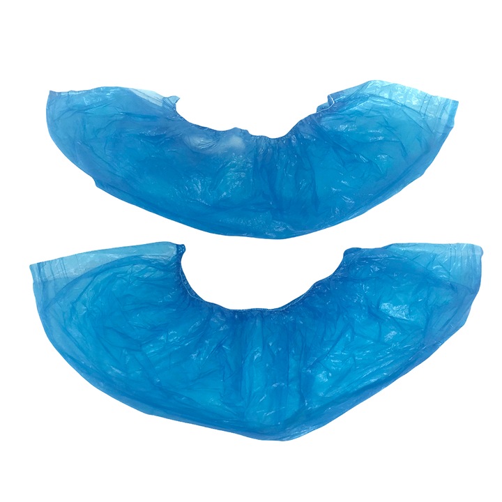 Botosei acoperitori de incaltaminte, unica folosinta, set 100 bucati rulati, albastru