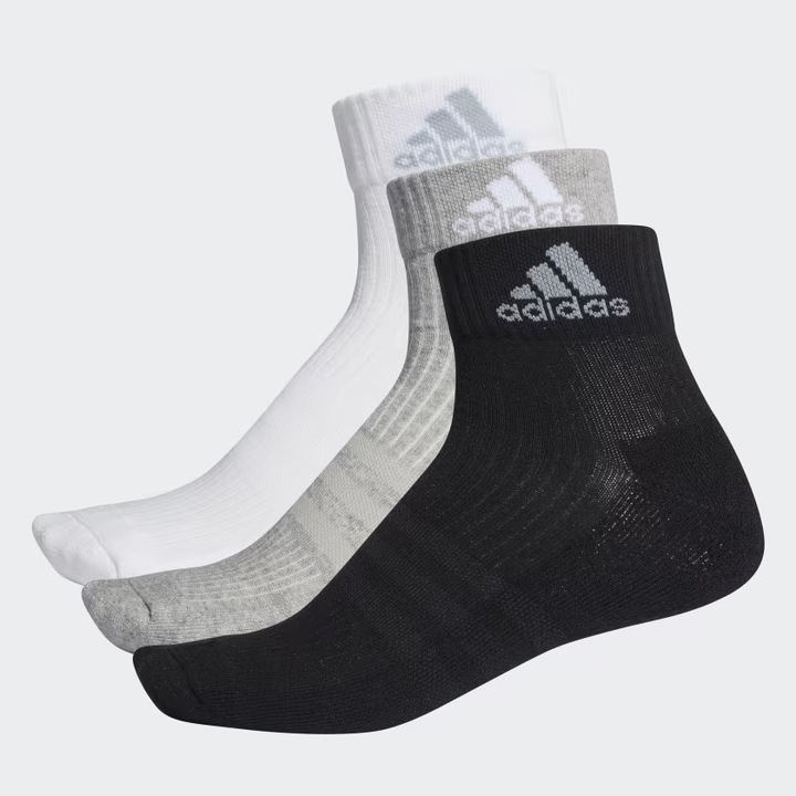 Set sosete Adidas 3S Per An HC 3p, alb-negru-gri, 47-50
