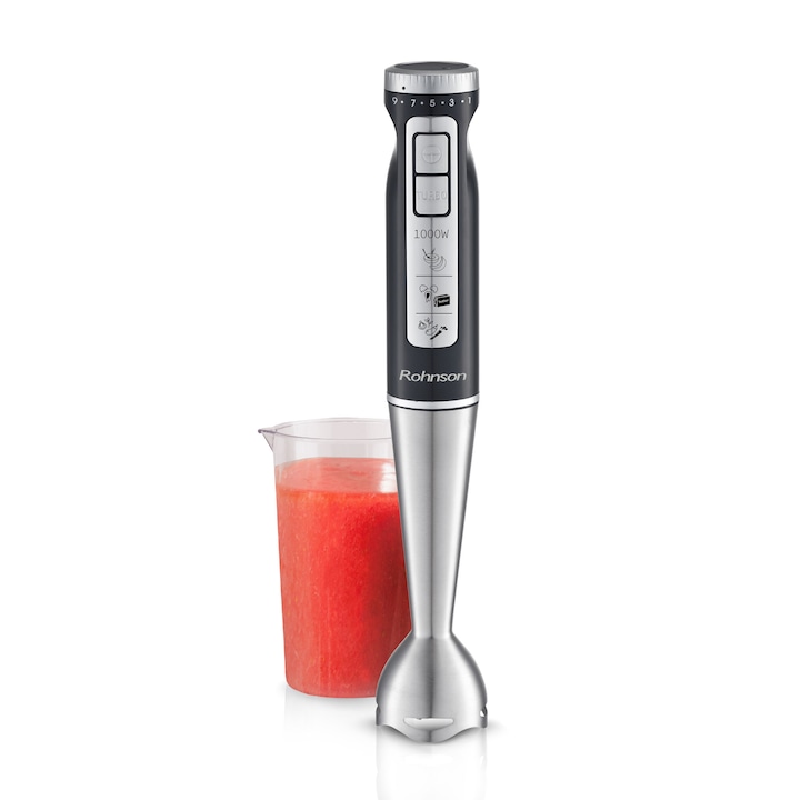 Mixer vertical, Rohnson R5791, 1000W, 3 lame Titan, 9 module viteza + TURBO, 85 dB