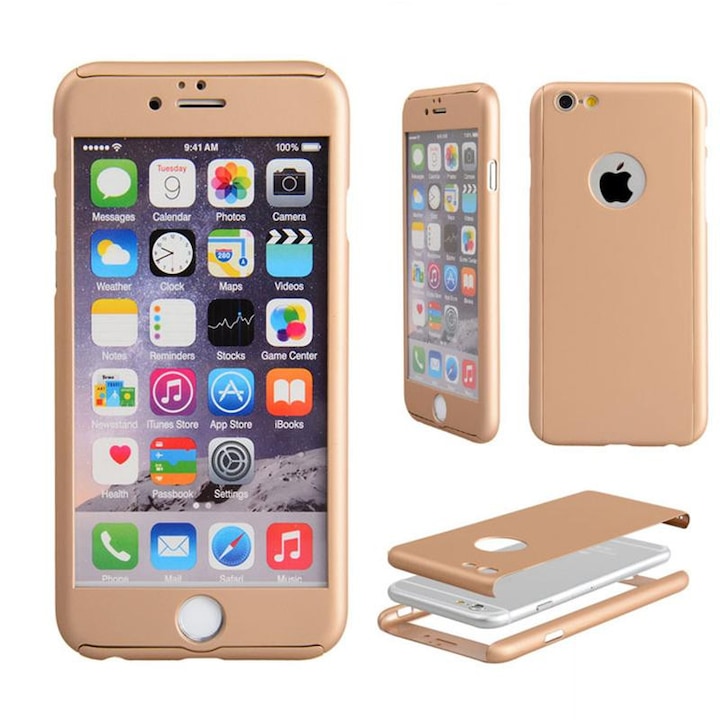 Калъф FullBody MyStyle Gold за Apple iPhone 6 PLUS / Apple iPhone 6S PLUS пълно покритие 360 градуса с безплатно защитно фолио