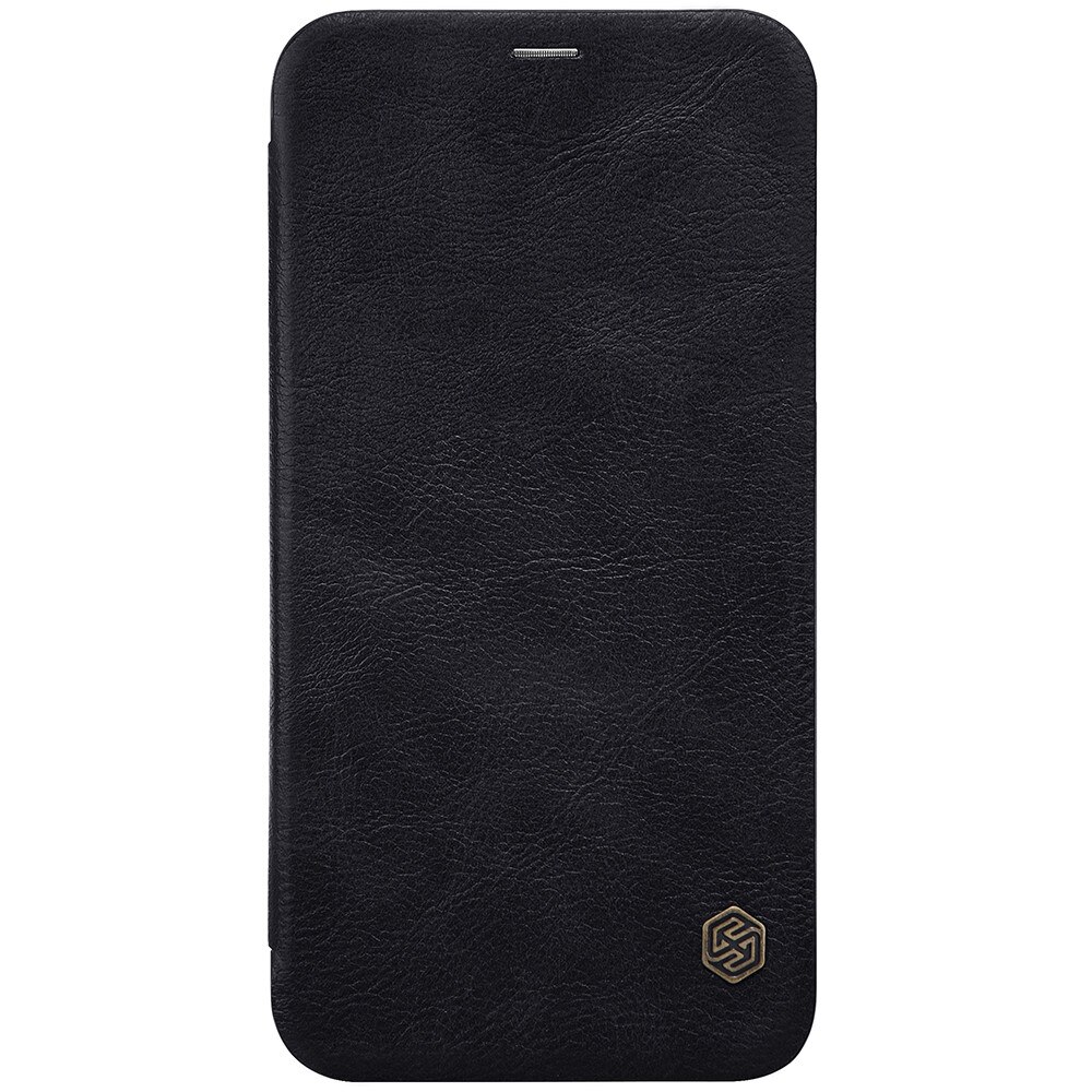 Husa de protectie din piele Nillkin Qin iPhone X, iPhone 10, flip, ultraslim, negru