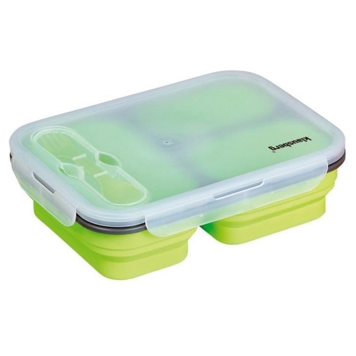 Caserola pliabila tripla Klausberg, lungime 24 cm, verde