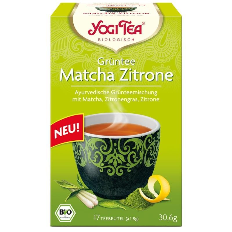 Ceai verde Matcha si Lamaie ECO (17 plicuri x 1.8 g) 30.6 g - Yogi Tea