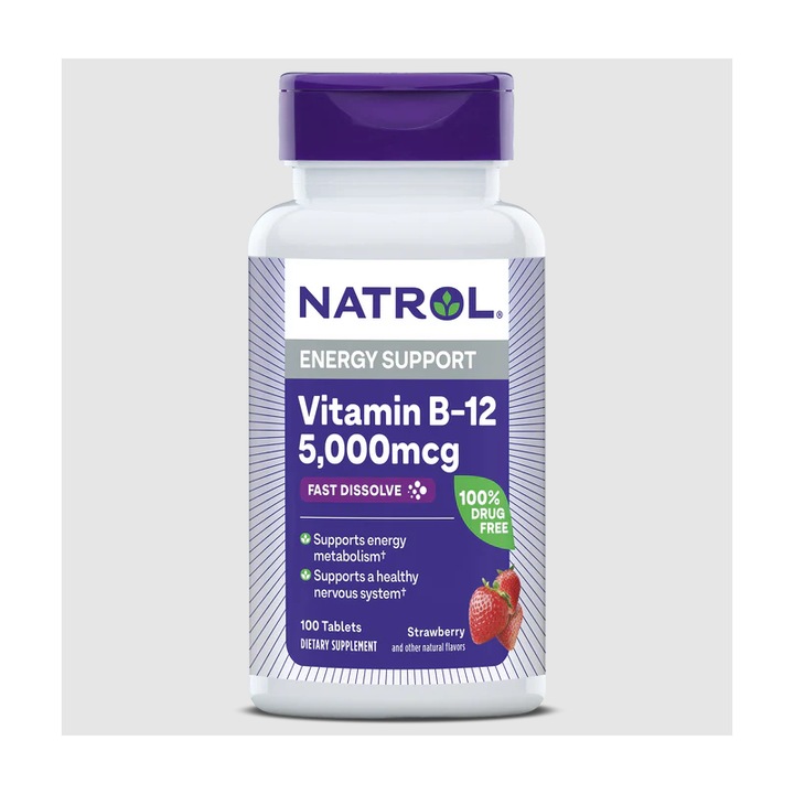 Vitamine Natrol Vitamin B-12 Fast Dissolve 5000mcg, 100 tabs