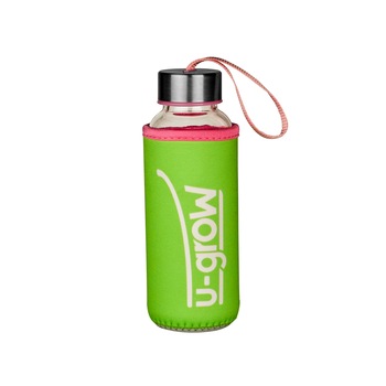 Sticla si Husa Termoizolanta, U-Grow UBTL-308GRN 308ml Verde/Roz Sticla si Husa Termoizolanta, U-Grow UBTL-308GRN 308ml Verde/Roz