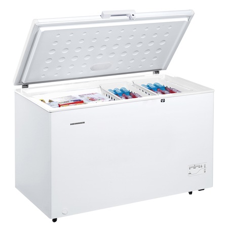Lada frigorifica Heinner HCF-380NHF+, 380 l, Clasa A+, Control elecronic, 2 cosuri, Iluminare LED, Waterproof Display, Alb