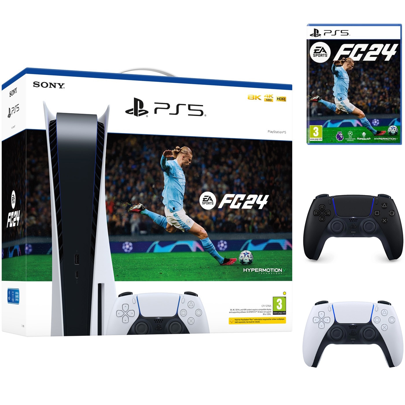 Consola PS5 + EA Sports FC 24 + Control Dualsense Midnight B