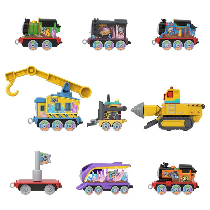 Fisher Price, Fémmozdony készlet, Thomas & Friends, 11 darabos, Többszínű