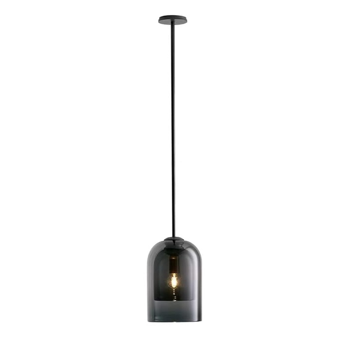 Lampa suspendata, DLSS, Metal/Sticla, 1500x250x160mm, Negru