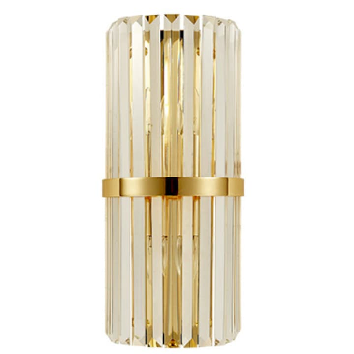 Aplica de perete, AL, Lux, Metal/Sticla, 2xE14, Alama/Transparent