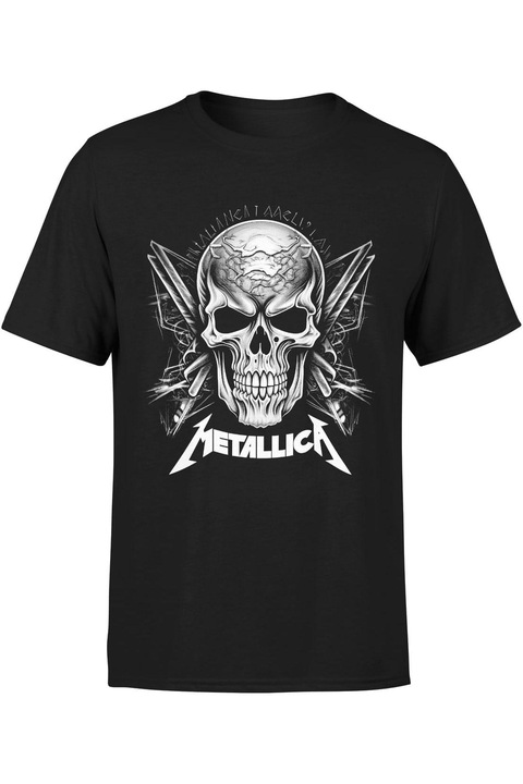 Tricou barbati Bumbac, Negru, Negru