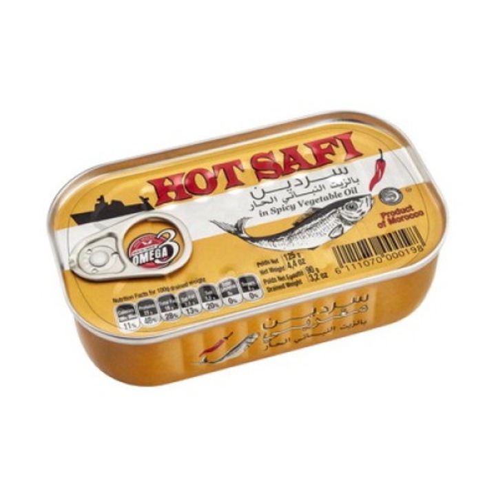 Sardine in ulei cu chili, Safi,125 g