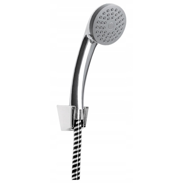 Zuhanycső készlet + Zuhanyfej + Zuhanyfej tartó, Deante, Műanyag/Acél, Ezüst