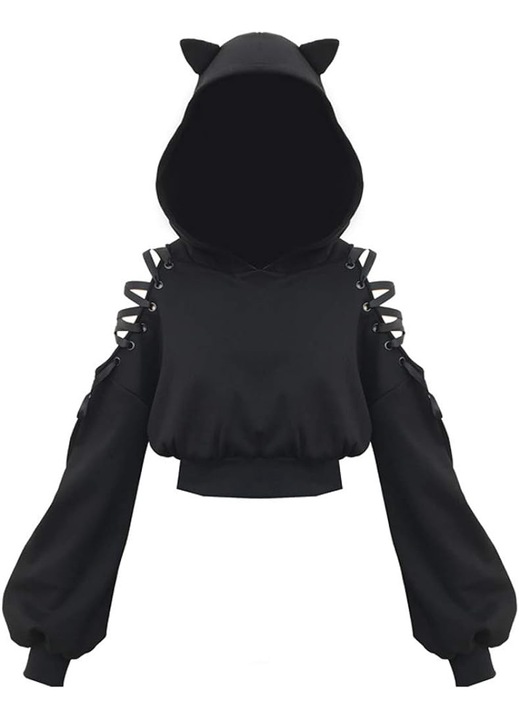 JeiibrZui pulóver, fekete poliészter, Fekete