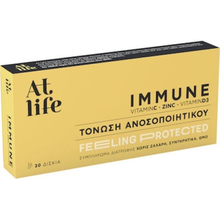 Supliment alimentar Atlife Immune, Vitamina C/Zinc, 30 tablete