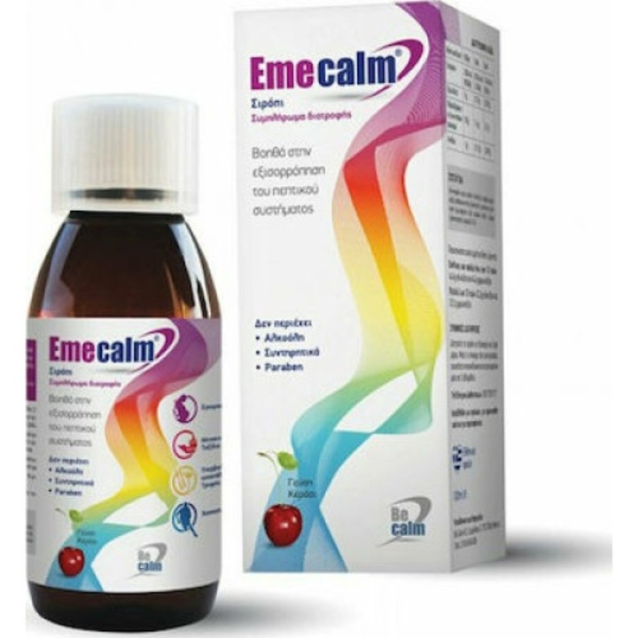 Sirop Emecalm, BE CALM, 120ml, pentru simptome de rau de mare, utilizare in timpul sarcinii